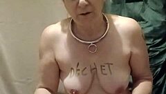 Hey, check out this homemade session with a French housewife in bondage using handcuffs and vibrator for orgasm