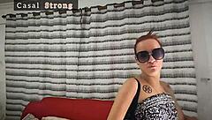 Brazilian woman surprises man with bent over doggystyle blowjob and masturbation in ménage video