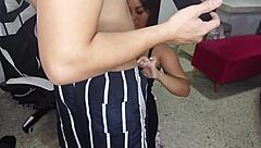 Hey step-nephew, why not enjoy my Latina cougar deepthroat and rimjob at home while husband is away?