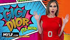 Blonde milf enjoys monster cock in ffm threesome with pussy licking and muff diving action