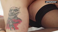 Mia Trejsi Dresses Up In Heels And Stockings For Erotic Kissing And Cunilingus With Boyfriend