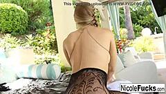 Nicole Aniston, how does it feel getting creampied in your backyard?