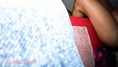 at the glory-hole swing party, a sexy blonde milf engages in sensual creampie sex with strangers without protection