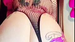 Redhead milf rides huge black dildo in big ass femdom action