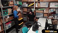 Blonde Milf Security Guard Bangs Thief Roughly