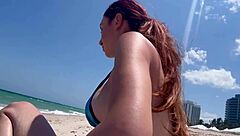 Emotional Beach Day with Italian Milf Artemisia Love Smoking in Bikini