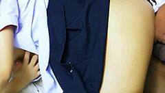 Thai dancers tease with huge dildo in squirting cosplay session