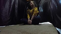 gigi breeze's skinny body hints at wild choking and gagging with a stranger in his van at the truck stop