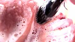 sexy babes enjoy a lesbian threesome on the bed with fingering