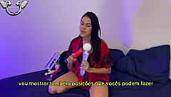 Hey, why don't you watch me, Bia Hot, masturbate with this enormous toy?