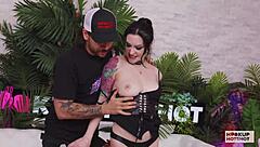 brunette hoe anna de ville gets pissed on while taking big cock anal fucking and facial cumshot in wet gaping action