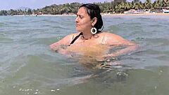 Raw Desi Puja Bhabhi outdoor river fucking