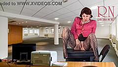 Why resist when this naked secretary strips, teases her boss with heels, stockings, and wild cunt masturbation?