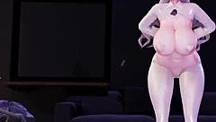 Bitch Knight Bronya Shows Off Big Ass and Big Tits in Seductive Dance Performance