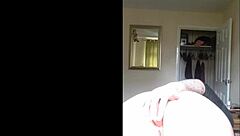 my dildo stretches my tight teen 18+ ass in solo play