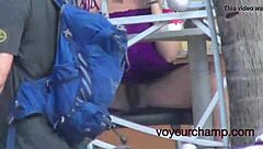 Helena Price Flashes Hairy Pussy In Public Upskirt Exhibition