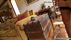 Wife with hairy pussy hints at cuckold desires in hardcore scene