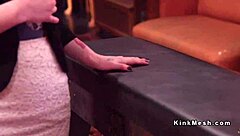 overwhelmed by intense pain and desire in this bizarre anal threesome with bound slaves