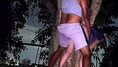 Amateur Brazilian Brunette Bent Over In Public Doggystyle Exhibition