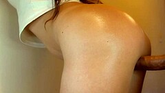 A Japanese amateur girl bends over for intense doggystyle fucking at home with uncensored pussy close-ups