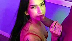 black stud spreads and gapes her asshole with monster cock orgasm