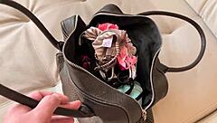 stepsister teases with panties handjob on my cock until i cum huge on her big tits moaning loudly