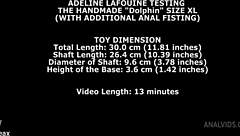 I tried the handmade Dolphin size XL toy with extra anal fisting in this session.