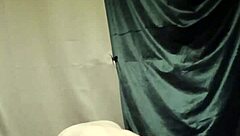 French housewife in bondage with dildo masturbation spanking and vibrator orgasm in solo pov