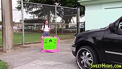 i watched petite teen 18+ in uniform get facial cumshot after blowjob and handjob in high definition