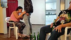 I can't believe I'm fucking my best friend's wife while he's watching the game with us.