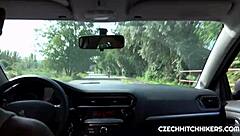outdoor sex adventure with czech hitchhiker in public