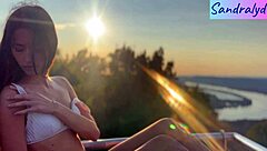 Oh man, nothing beats some outdoor nipple play with a pretty Hungarian brunette!