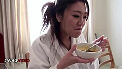 i feel so good as chisa hoshino explores her smooth area with deep touches