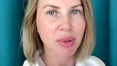 Petite Blonde Flashes Blue Eyes and Legs in Outdoor Public Tease