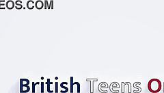 british 18+ student in goth lingerie and stockings squirts wildly on the fucking machine