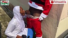 Amateur ebony chubby bent over doggystyle wet pussy outdoor christmas gift