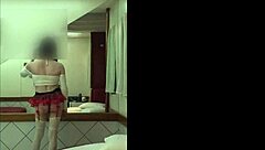 Hey, check out this schoolgirl fantasy crossdresser in uniform.