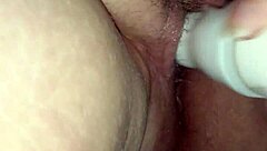 Wife boldly rides dildo on dryer in amateur BBW session.