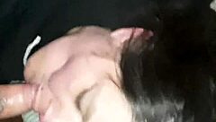 Older Brunette Sucking Joshua Jisms Big White Cock