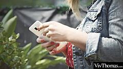 Gorgeous Lesbians in Stockings Kiss and Finger Each Other with Clit Licking and Muff Diving