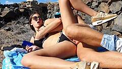 Leaked tape suggests wild outdoor riding and deepthroat action with cute 18yo brunette on vacation