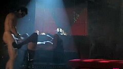 a massive shaft pounds brunette with huge fake tits doggystyle