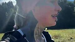 Crossdressing Tattooed Transsexual Vibes With Goals To Reach Finish Line