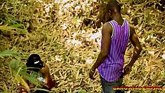 outdoor hardcore sex under bamboo tree with bbw milf queen