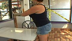 blonde pornstar alexandria devine takes massive interracial load as dirty shaved slut with brown eyes