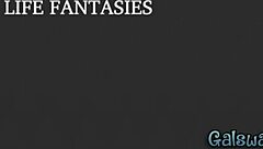 Blonde and brunette explore lesbian desires with fingering strapon play and hairy pussy masturbation