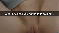 Cheating college girlfriend gets fucked roughly on Snapchat to pay debt with cum on ass