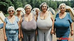 vintage fantasy unfolds with classy curvy grannies in retro lingerie