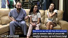 Freshman endures bold mandatory Hitachi orgasm from Doctor Tampa on Angel Santana in hospital