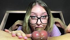 Why swallow such a huge cum load down her throat after rough face fucking?